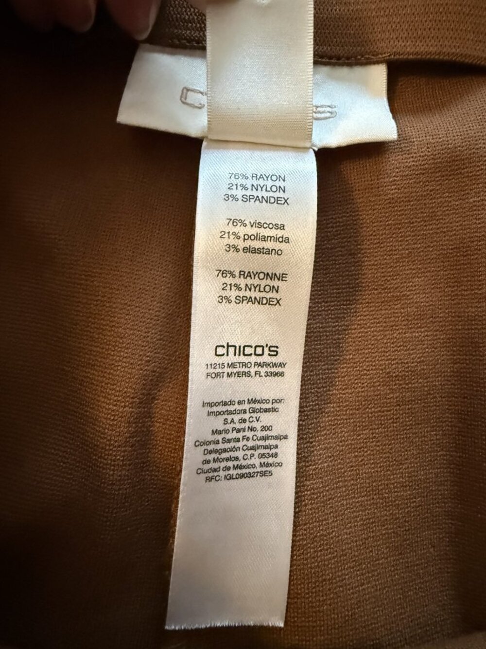 Chico's So Slimming Juliet Slim Trim Detail Pants, Brown, Size 1R (8R) Pockets - Picture 6 of 8